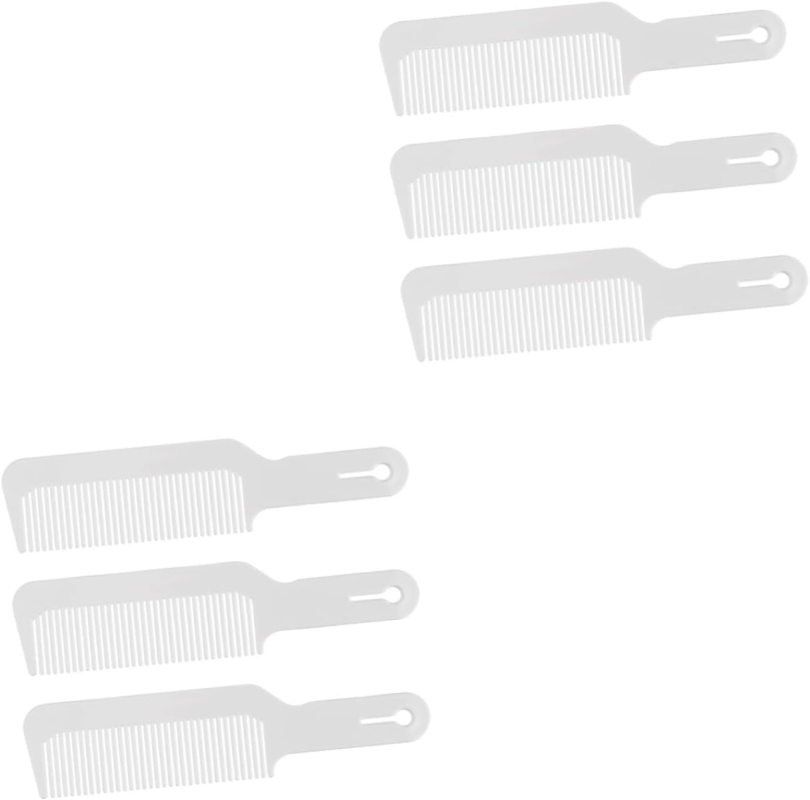DFrywdgSEY Sandalwood Wooden Comb 6 pcs hairdressing comb wooden combs hair brush round sparse comb(Whitex2pcs,21.8X4.9cmx2pcs)