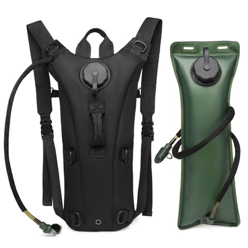 Mochila de hidratación, vejiga de Agua de 3 litros con Pajita, Paquete Desmontable para Senderismo, Ciclismo, Correr, al Aire Libre