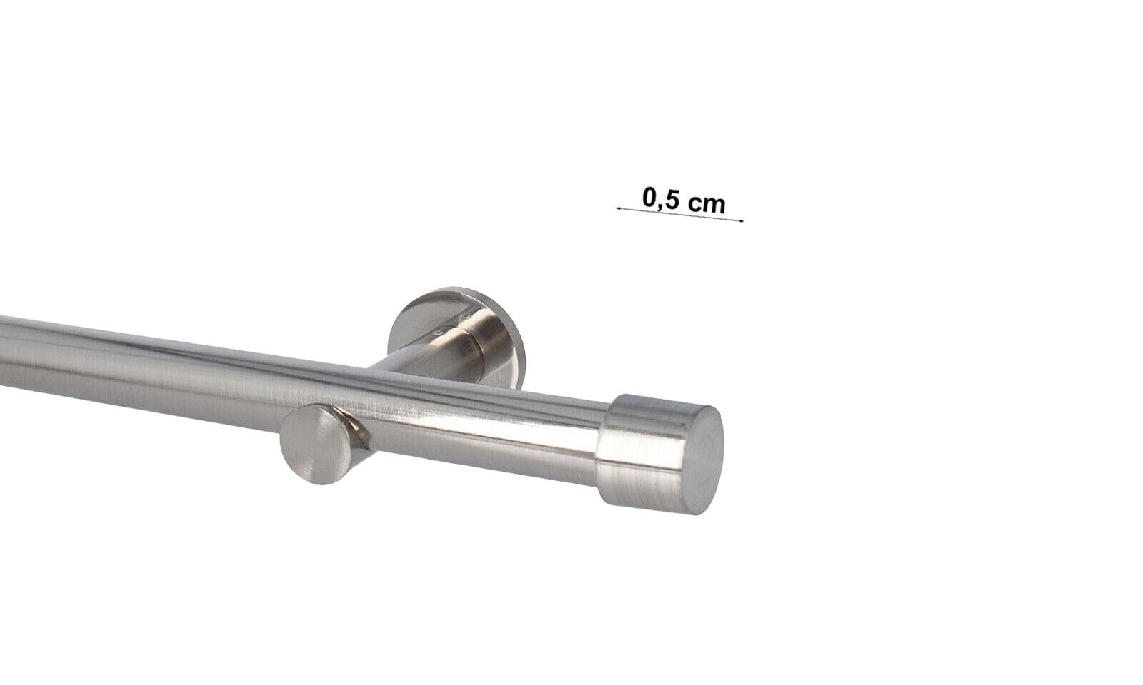 Sento Ø 25 mm Tringle à Rideaux Fixation Murale Aspect Acier Inoxydable Modern 240 cm Albana