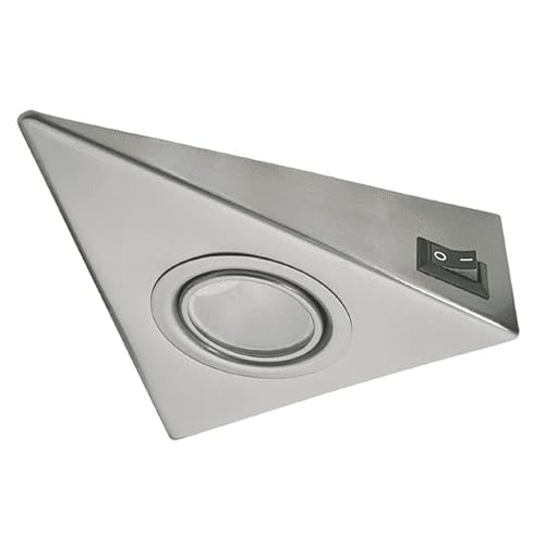 Luminaire de meuble ZEPO avec bouton chrome mat Cover