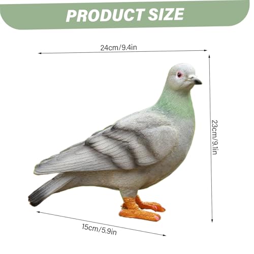 Figura de Pájaro Paloma de Resina Realista para Jardín miniatura 3