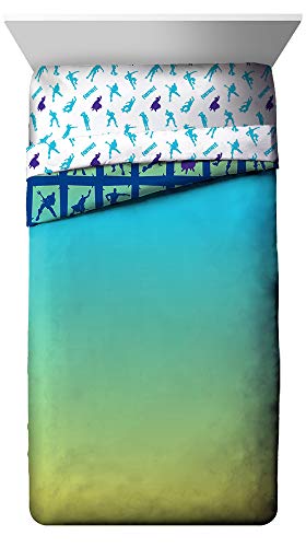 Image of Jay Franco Fortnite Boogie Bomb 7 Piece Full Bed Set - Includes Reversible Comforter & Sheet Set - Super Soft Fade Resistant Microfiber Bedding (Official Fortnite Product)
