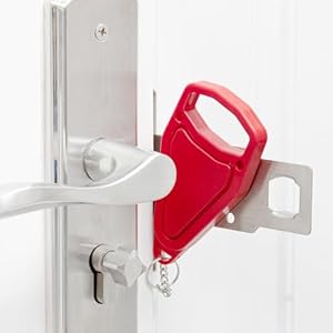 HOME MASTER HARDWARE Travel Portable Door Lock, Door Lock Self-Defense Security Device Suitable in Home Hotel Apartment and Gifts for Women