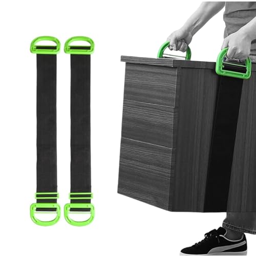 Tragegurte Umzug 2 Stück Transportgurt, 90-165cm(35-65in) Verstellbare Hebegurte Für Trageboxen, Matratzen, Bürobedarf, Bewegen von Boxen Möbeln Haushaltsgeräten tragebänder, 400 lb max