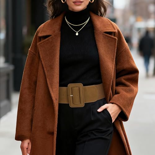 Image of VONMELLI Stretchy Wide Women Belts Elastic Vintage Belts for Women Fashion Ladies Waist Belt for Dress