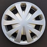 New Wheel Cover Hubcap Fits 2012-2019 Nissan Versa;15 Inch; 5 V-Spoke; Silver Color; Plastic; Spring Steel Clip (1-Piece)