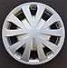 One New Wheel Cover Hubcap Fits 2012-2019 Nissan Versa;15 Inch; 5 V-Spoke; Silver Color; Plastic; Spring Steel Clip