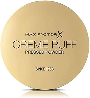 Max Factor Cream Puff Pressed Compact Powder, Glowing Formula for All Skin Types, 13 Nouveau Beige, 21 g