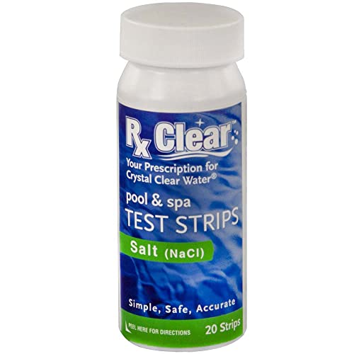 Rx Clear Swimming Pool Salt Water Generator Opening Kit | For Above Or In-Ground Pools | Up To 30,000 Gallons Of Water | Includes Stabilizer/Conditioner, Algaecide, The Purple Stuff And Test Strips #TOP4