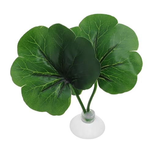 CAPASTEC Betta Fish Leaf, Natural Habitat Simulation for Betta Spawnings Grounds, Betta Spawnings Leaves, Resting Bed, Double Leaves, Green