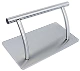 Crisnails Apoyapiés Metálico Reposapies para Sillones de Peluquería Belleza Tatuaje 30*19*20 cm, Color Plateado