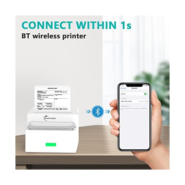 Buyounger Mini Drucker Mobiler Fotodrucker für Smartphone Multifunktionsgerät Bluetooth Drucker Klein Handy Sticker… – Bild 5