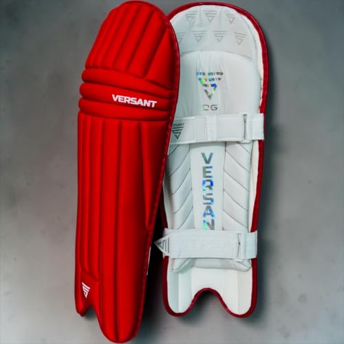 Image of VERSANT OG Moulded Cricket Batting Legguard(Light Weight) (RED, Mens)