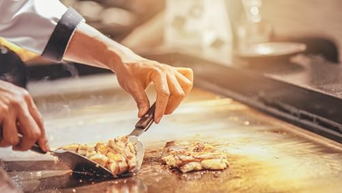 Spatule Teppanyaki HENDI pour retourner les aliments collés sans abîmer le grill - 3