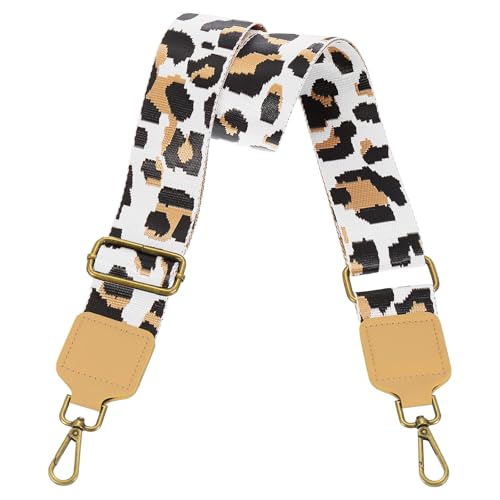 Image of uxcell Wide Shoulder Strap, 5cm Adjustable Purse Strap Replacement Crossbody Strap for Shoulder Bag Handbag, Camel, Bronze Square Mouth Buckle