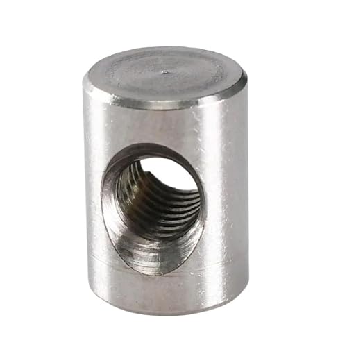 PULaif Furniture Barrel Nut Dowel, 304 M2.5 Embedded Nut Barrel Bolts Pack Of 10 Dowels & Cross Hole Hammers Multiple Sizes(M2.5x4x16mm)