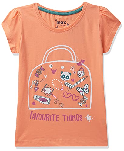 Image of Max Girls Printed Round Neck T-Shirt