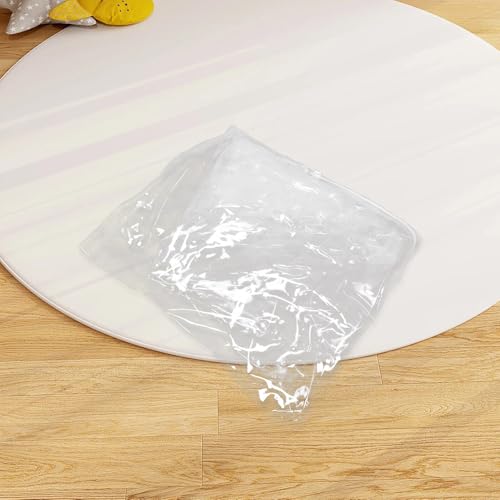 Pouf de rangement zippé transparent et léger avec assise confortable - 5