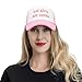 Funny Trucker Hat Hot Girls Hit Curbs for Women and Men Baseball Cap Breathable Mesh Pink