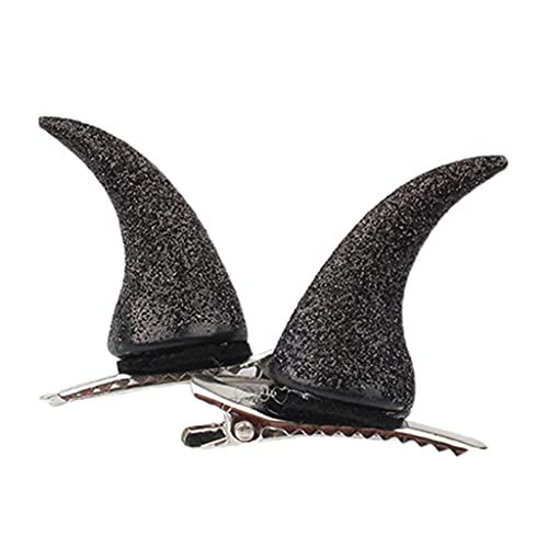 GUOJFEN Pinces à Cheveux en Corne de Boeuf Barrettes en Corne de Diable Casque Anti-dérapant Accessoires Photo Déguisements Halloween Cosplay Accessoires