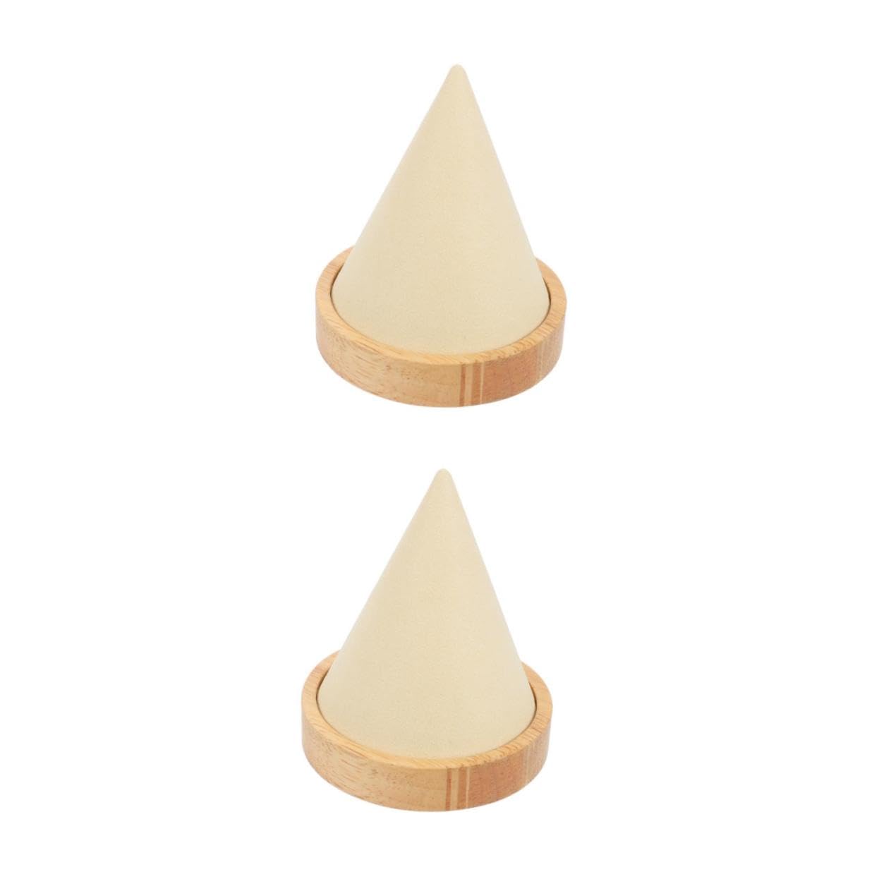 Présentoir bijoux bois beige Healvian lot de 2 supports