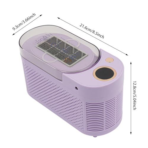 Portable Ice Maker Machine, Mini Cube Maker, Dual Power Fast Ice Making, 12V Car Compatibility, 8 Ice Cubes in 10 Minutes for Home, Office, Camping, Travel Use (Purple)