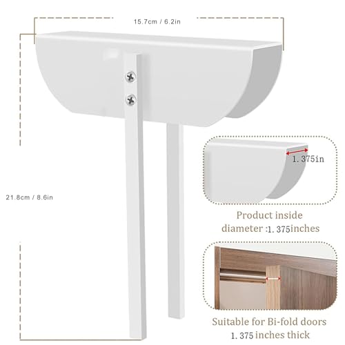 Tbest Bifold Door Lock Doble para Puertas y Protección para Mascotas con Manija Lateral para Cerradura de Puerta Bifold para Clósets miniatura 7