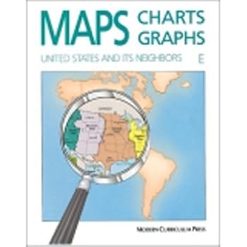 Paperback Maps, Charts and Graphs, Level E, United States and Its Neighbors, Western Hemisphere Book