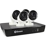 Swann Home Security PoE Camera System, 5MP HD, 8 Channel 4 Bullet Cameras, Indoor/Outdoor Wired Surveillance CCTV NVR, Color Night Vision, with 2TB Hard Drive, SWNVK-875804 (SWNVK-875804-US)