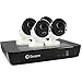 Swann 8 Channel 4 Camera Security System, Wired Surveillance 5MP Super HD NVR 2TB HDD, Audio Capture, Indoor/Outdoor, Night Vision + Heat & Motion Detection, Google Assistant + Alexa, SWNVK-875804