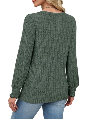 Lylinan Womens Sweater V Neck Long Sleeve Pullover Tops Fall Fashion Casual Clothes S-XXL2