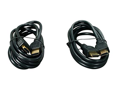 Cable HDMI de Alta Velocidad de 1,8 m con conectores resistentes en combo pack de 2 unidades 2