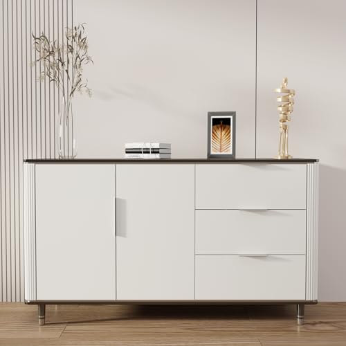 Image of Rergy 30 Pack 4 inch Cabinet Pulls Brushed Nickel Finger Pulls for Cabinets | Aluminum Alloy Silvery Edge Pulls Modern Cabinet Handles for Kitchen, Cupboard, Drawers, Dressers, Screws Included