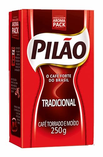 Pilao Brazilian roasted ground coffee - strong bodied robust 250g-