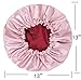 SAYMRE Adjustable Satiny Sleep Cap Hair Bonnet Double Layered Reversible for Women Protective Sleep Hairstyles