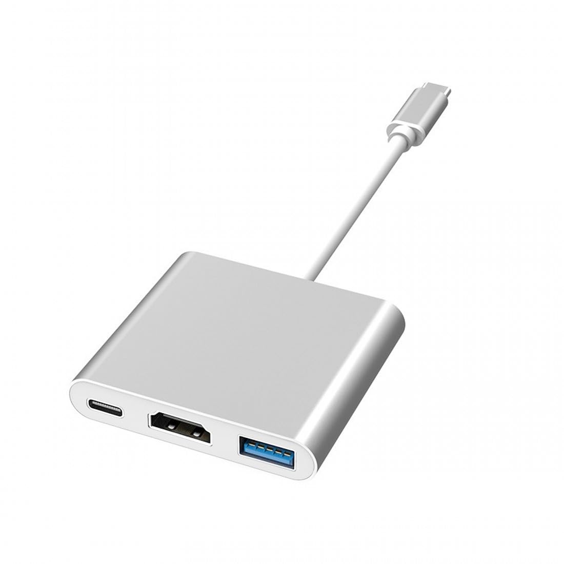 Adaptateur Multiport USB C HDMI 4K USB 3.0 Charge USB C pour MacBook Pro Chromebook HP Samsung S9+
