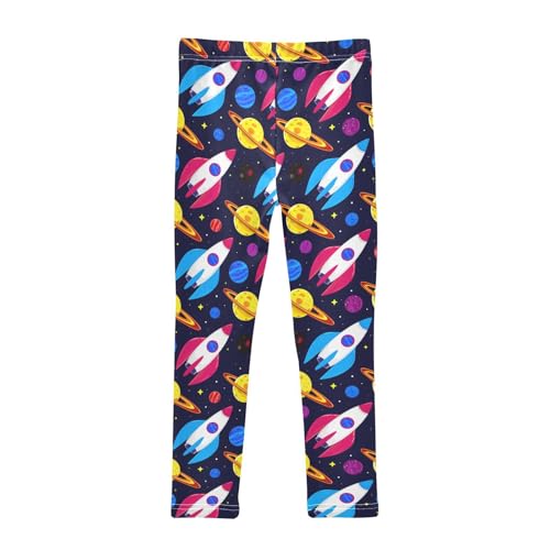 Girls Leggings Size 4T Space Planet Stars Dark Soft Stretchy Pants Breathable Girl Clothes for Dance Running2