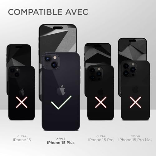 Coque iPhone 15 Plus silicone anti-choc avec protège-objectif surélevé