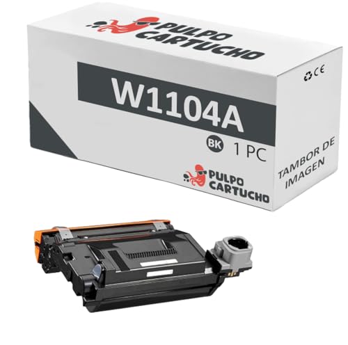 Pulpo Cartucho - Tambor/Drum Genérico W1104A Negro Compatible con HP 104A / W1104 - Valido para Impresoras Neverstop Laser 1000a, 1000n, 1000w, MFP 1200a, MFP 1200n, MFP 1200nw, MFP 1200w