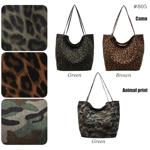 Unisex Hobo Shoulder Bag-Camouflage&Leopard Print Tote-Casual Crossbody Bag for Men & Women,Travel Handbag4