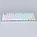 HUO JI E-Yooso Z-88 RGB Mechanical Gaming Keyboard, Metal Panel, Red Switches, 75% Compact 81 Keys for Mac, PC, Silver and White