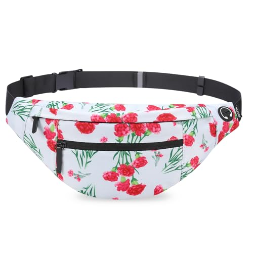 Image of MAXTOP Large Crossbody Fanny Pack with 4-Zipper Pockets, Gifts for Women Mom To Enjoy Sports Yoga Festival Workout Traveling Running Casual Hands-Free Wallets Waist Pack Belt Bag Carrying All Phones