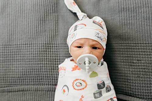 Image of Baby Beanie Hat Top Knot Stretchy Soft inchBaja inch by Copper Pearl