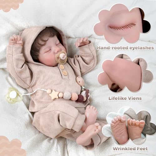 Muñeco Reborn Bebé Realista 17 Pulgadas para Niños 3+ miniatura 3