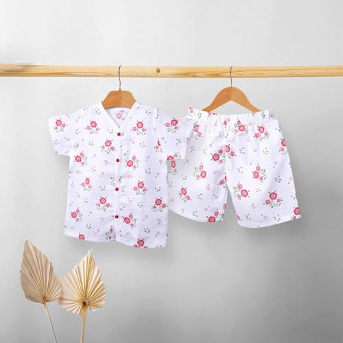 Image of Muslin Jabla & Shorts|For Boys & Girls|Summerwear Sleeveless Vest|Baby Products|Casual Clothing Set