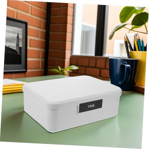 Boîte de rangement verrouillable en ABS blanc antichoc pour objets de valeur
