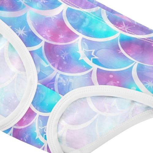 Fun Toddler Girls Underwear 2t Cotton Little Girl Panties Colorful Scales Mermaid Purple Blue Pink Underpants Briefs4