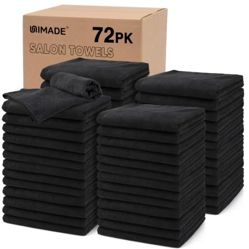 Image of UNIMADE Salon Towels 72 Pack, Microfiber Barber Towels Bulk