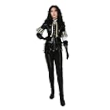 Women's Anime Costume Jacket Pants and Accessories for Witch Cosplay