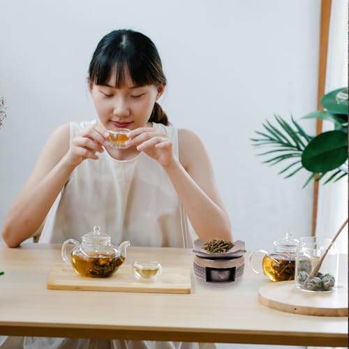 PRETYZOOM Ceramic Teapot Warmer, Tea Warmer with Tealight Holder for Gentle Candle-Heated Warming, Even Heat Distribution, Retro Design for Home, Office, Tea House, Indoor Use by PRETYZOOM - Image 8